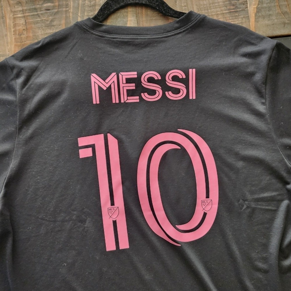 NWT Lionel Messi Jersey Men's Inter Miami CF Black Pink 2024 Adidas MLS, Large - Picture 5 of 8